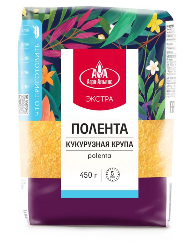 Крупа кукурузная Агро-Альянс Полента, 450 г полента кукурузная bravolli 300 г