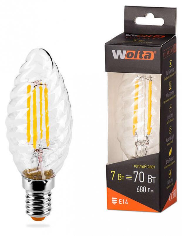 Лампа светодиодная WOLTA LED 7-70W E14 теплый свет