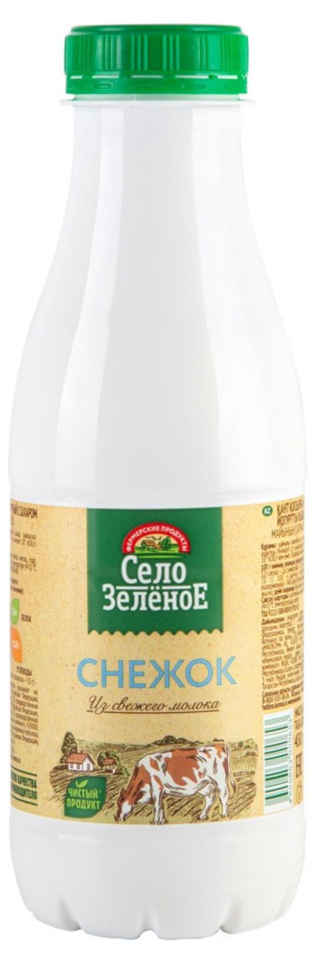 Напиток кисломолочный Село Зеленое Снежок 3,2% БЗМЖ, 430 мл