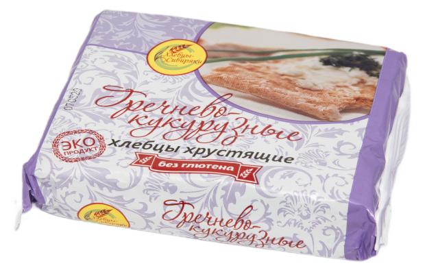 

Хлебцы Хлебцы-Сибиряки гречнево-кукурузные без глютена, 60 г