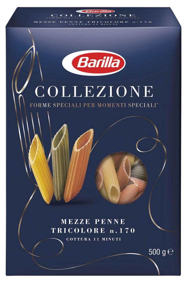 Перья Barilla Мецце Penne Tricolore из твердых сортов пшеницы, 500 г