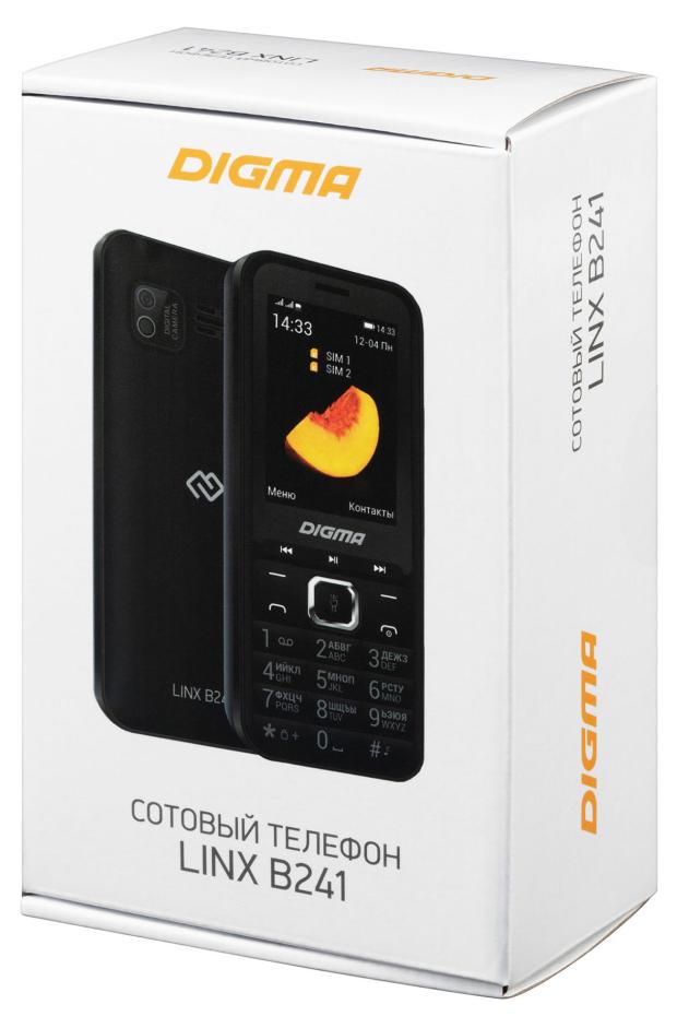 

Мобильный телефон DIGMA LINX B241 32Mb черный