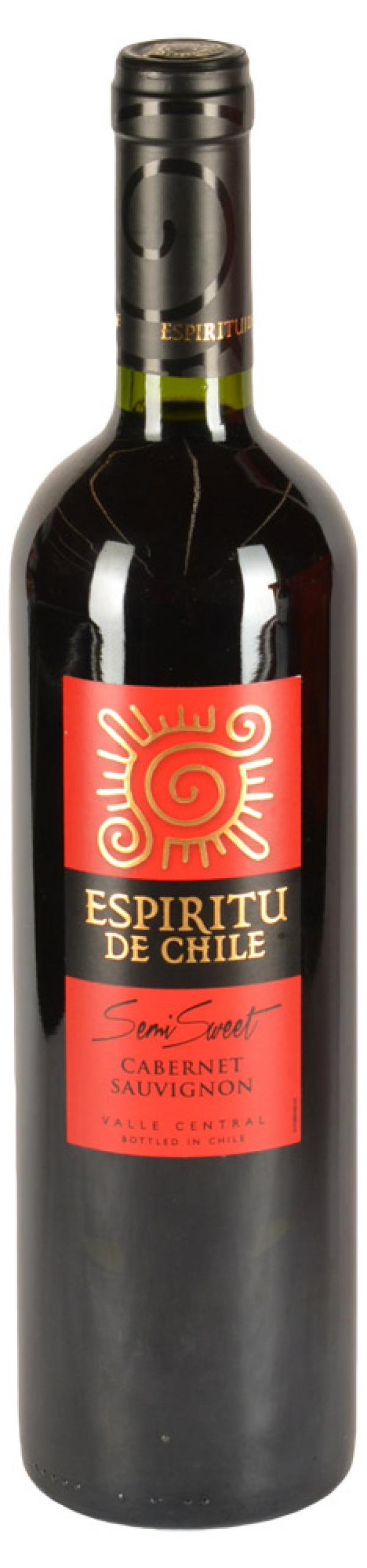 Вино Espiritu de Chile Cabernet Sauvignon красное полусладкое Чили, 0,75 л вино sarmientos de tarapaca cabernet sauvignon красное сухое чили 0 75 л