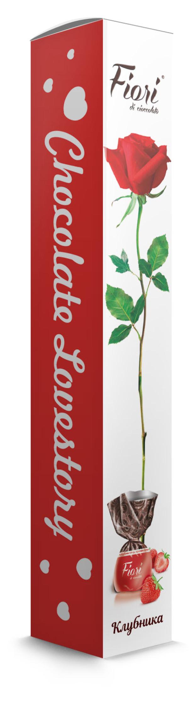 

Конфеты Shokolat'e Fiori клубника роза, 90 г