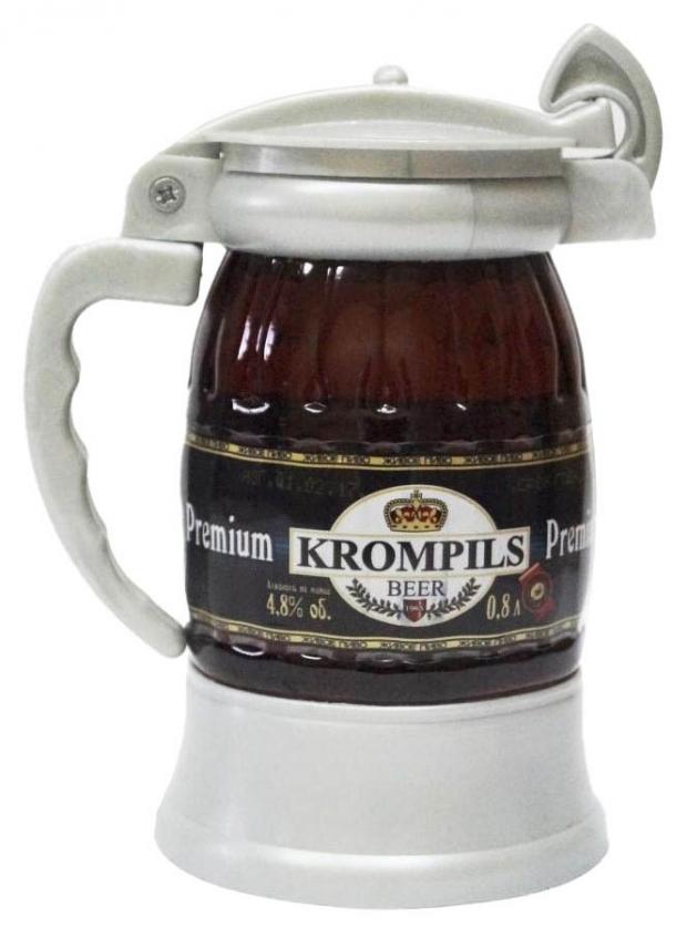 Пиво Krompils Премиум светлое фильтрованное 4,8%, 800 мл