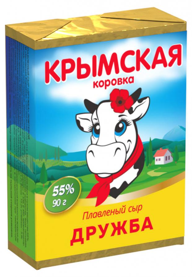 

Сыр плавленый «Крымская Коровка» Дружба 55%, 90 г