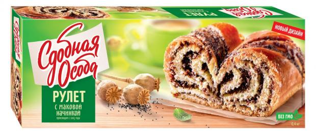 

Рулет «Сдобная Особа» с маковой начинкой, 400 г