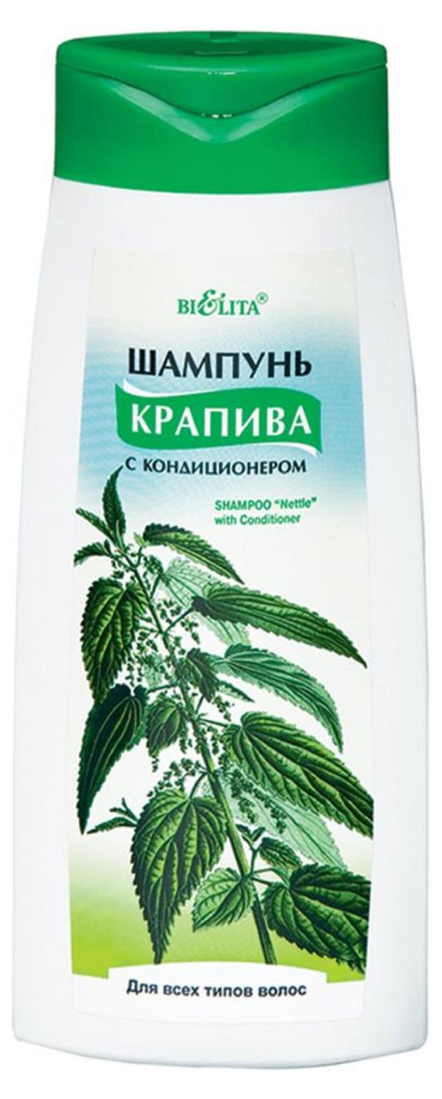 

Шампунь для всех типов волос Белита Крапива с кондиционером, 480 мл
