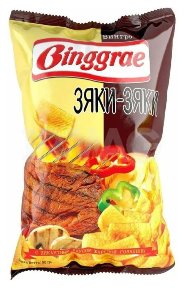 Чипсы пшеничные Binggrae Зяки-Зяки со вкусом говядины, 80 г