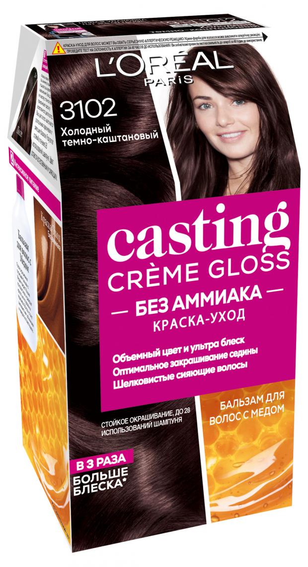 

Краска для волос L'Oreal Paris Casting Creme Gloss Холодный темно-каштановый, 150 мл