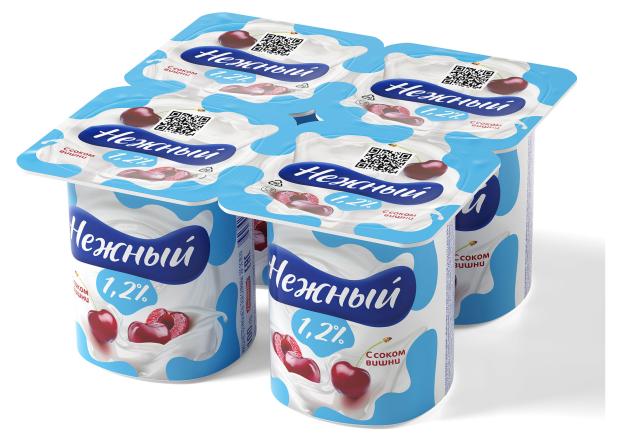 Йогуртный продукт Campina Нежный с соком вишни 1,2% БЗМЖ, 100 г