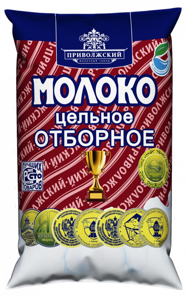 Молоко пастеризованное Молочный завод Приволжский Отборное питьевое 4-6,0% БЗМЖ, 900 мл