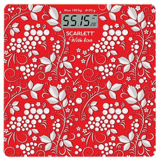 Весы напольные электронные весы Scarlett SC-BS33E029 стекло, 180 кг