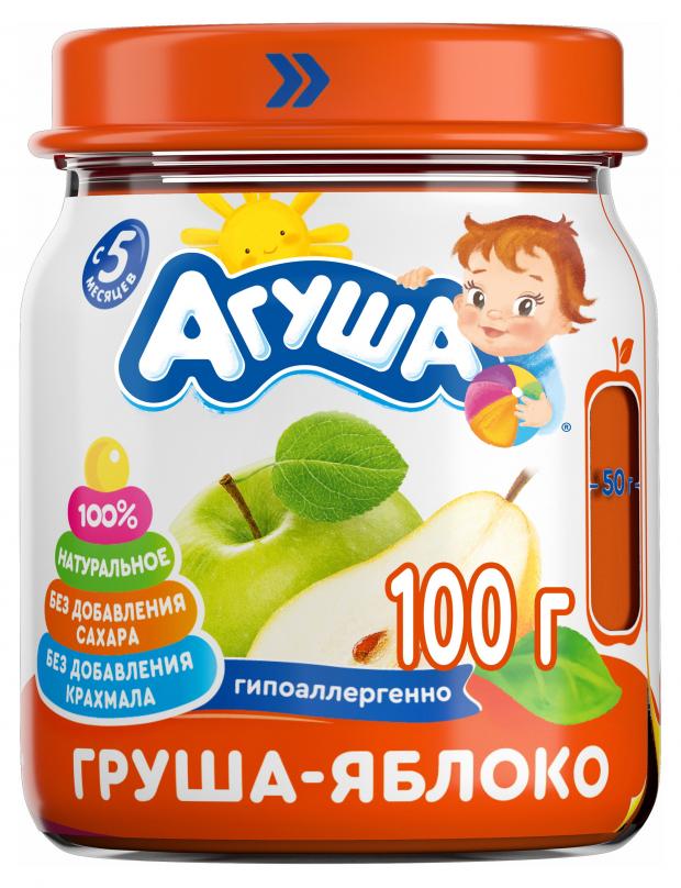 

Пюре фруктовое Агуша Яблоко-Груша с 5 мес., 100 г