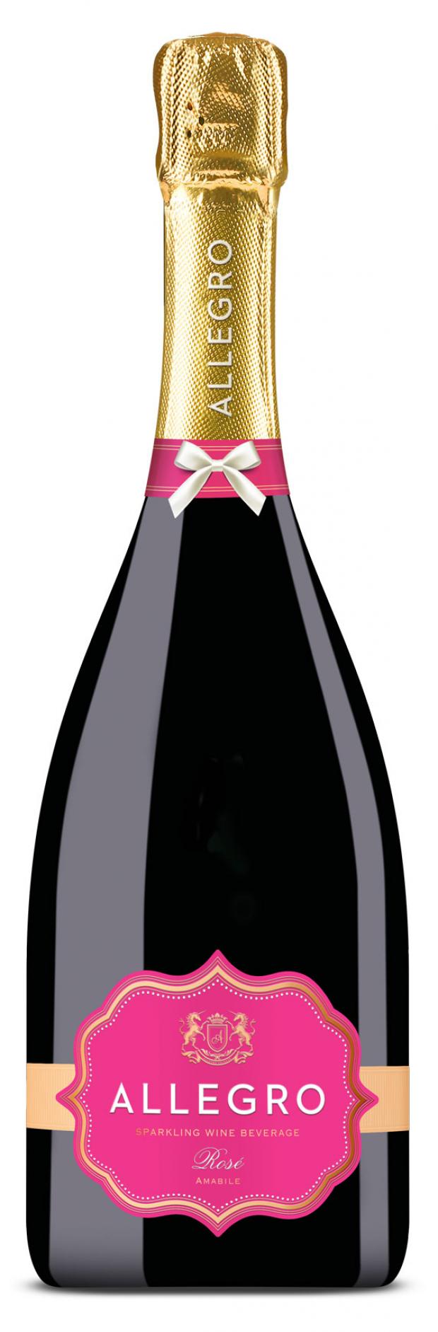 

Плодовый алкогольный продукт Allegro Rose розовый полусладкий Россия, 0,75 л