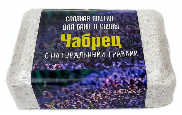 Cоляная плитка OBSI Чабрец для бани и сауны с натуральной травой, 1,3 кг