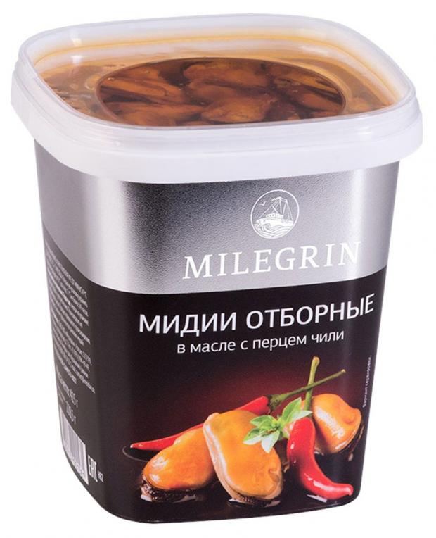 

Мидии «Милегрин» отборные в масле с перцем чили, 415 г