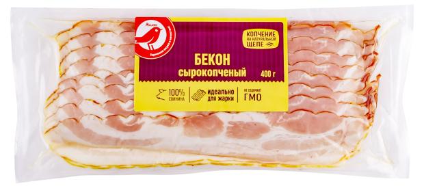Бекон сырокопченый АШАН Красная птица в нарезке, 400 г