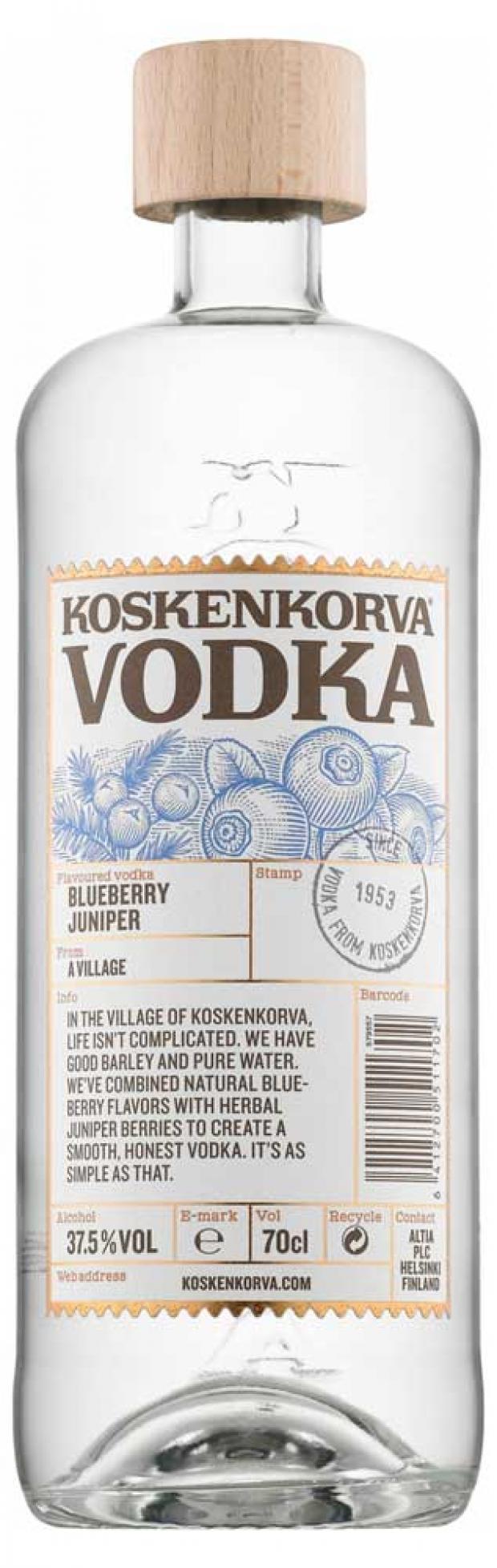 

Водка Koskenkorva Bluberry Juniper Черника и можжевельник Финляндия, 0,7 л