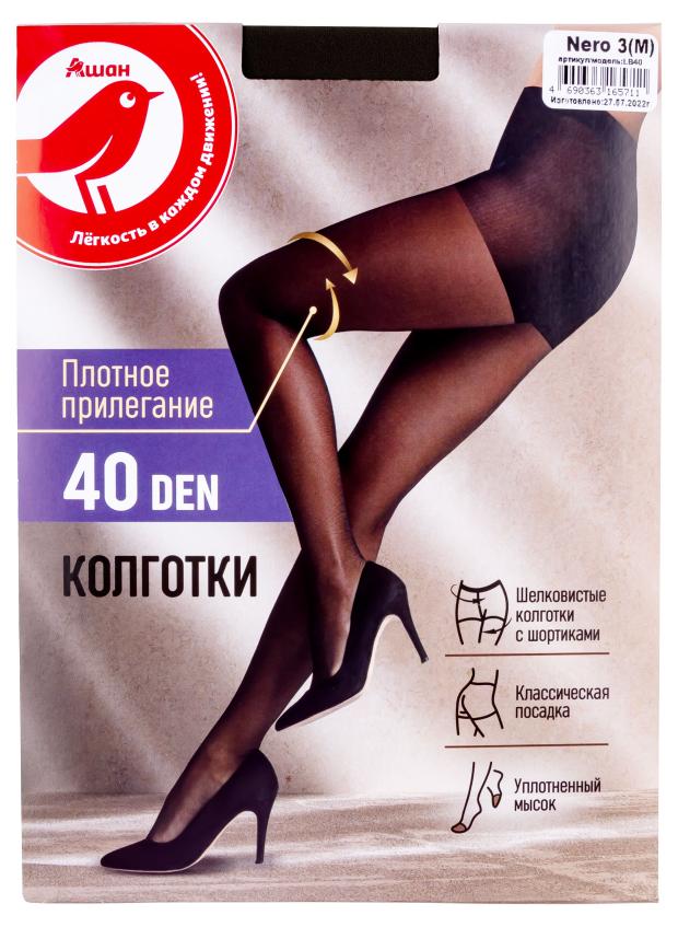 Колготки женские АШАН Красная птица 40 ден nero, р 3 (M)