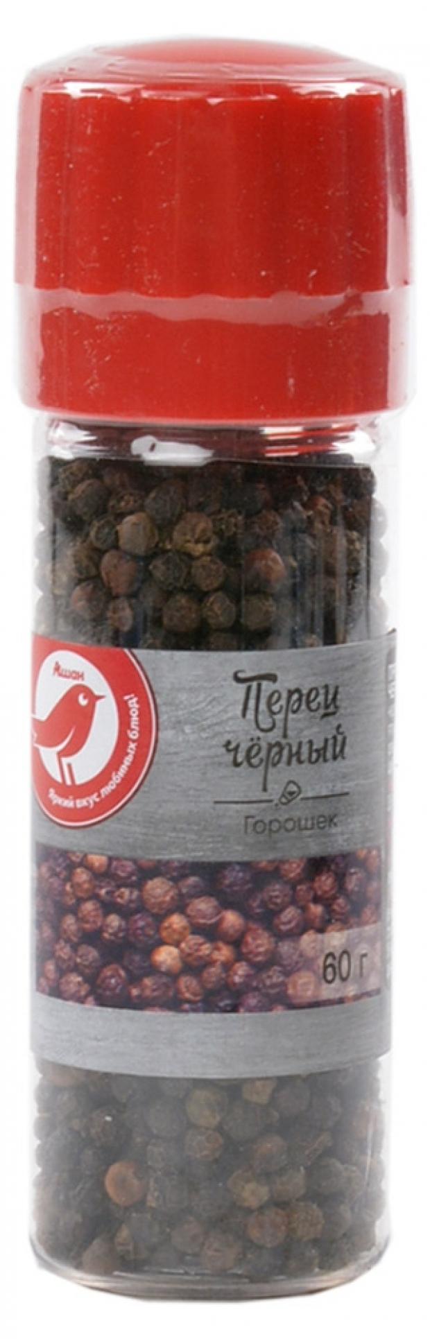

Перец черный АШАН горошком, 60 г
