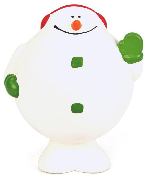 

Игрушка для собак Снеговик с пищалкой, 11,5х10х8,5 см
