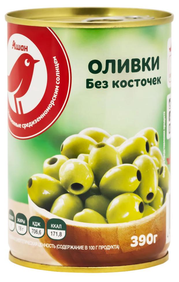 

Оливки без косточки АШАН Красная птица, 390 г