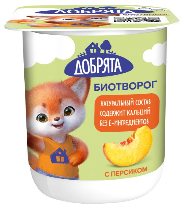 Биотворог Добрята персик 4,2%, 100 г