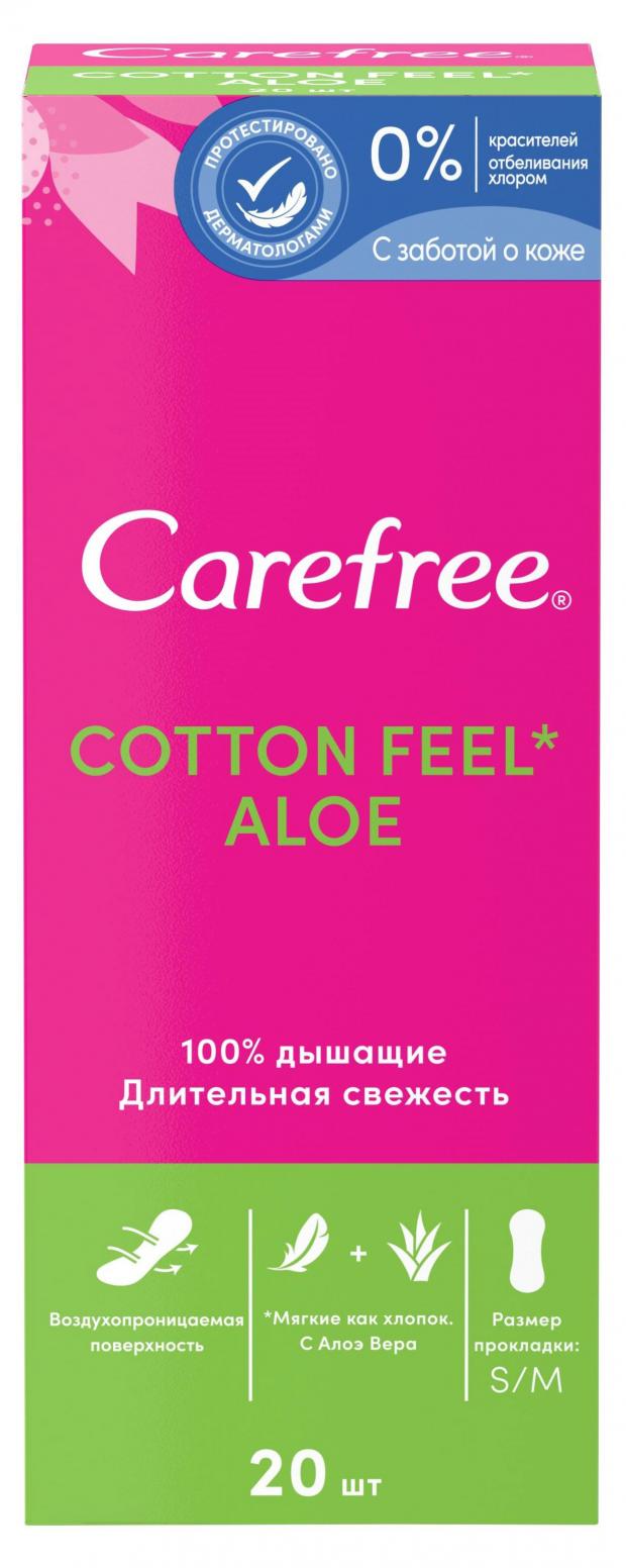 

Прокладки ежедневные Carefree Cotton Feel Aloe, 20 шт