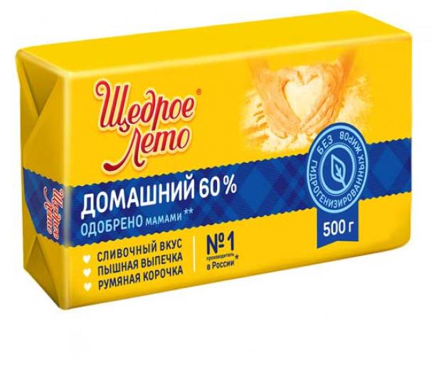 Маргарин Щедрое лето Домашний 60%, 200 г