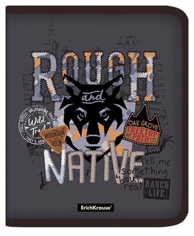 

Папка для тетрадей на молнии ErichKrause Rough Native, A5+