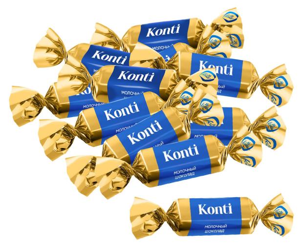 Конфеты Konti Шоколад молочный, вес конфеты золотая лилия 200г konti