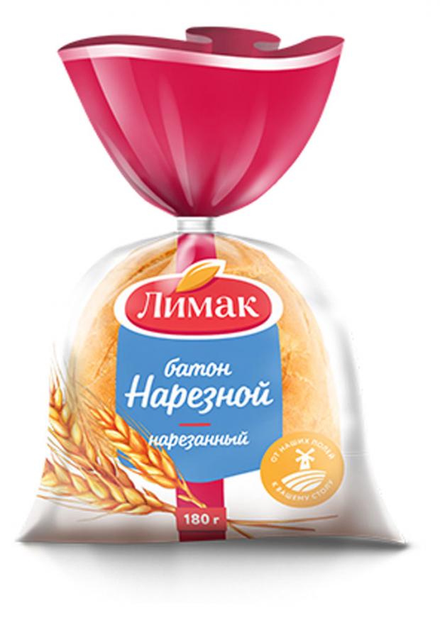 Батон пшеничный Лимак нарезной нарезка, 180 г