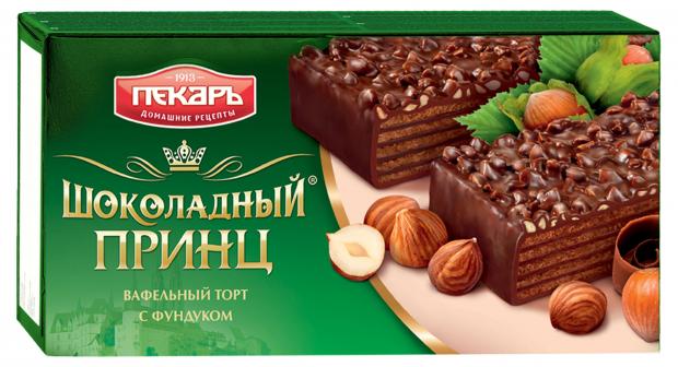 

Торт «Пекарь» Шоколадный принц вафельный с фундуком, 260 г