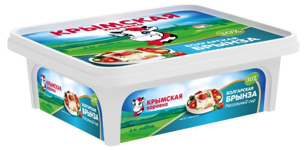 Сыр рассольный Крымская коровка Брынза Болгарская 30% БЗМЖ, 250 г