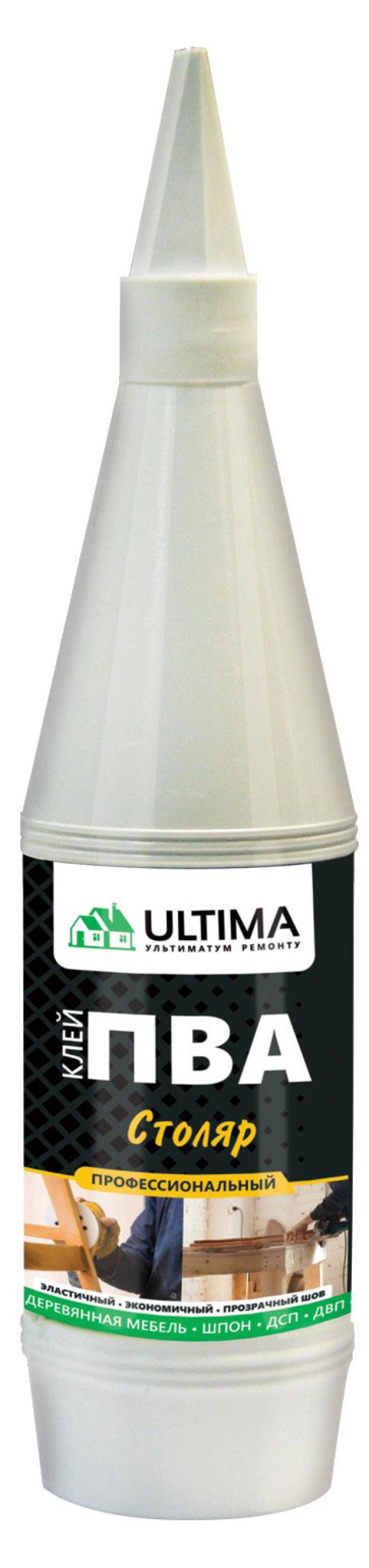 Клей ПВА Ultima Столяр, 250 г клей пва ultima столяр флакон 0 25 кг ultstl025