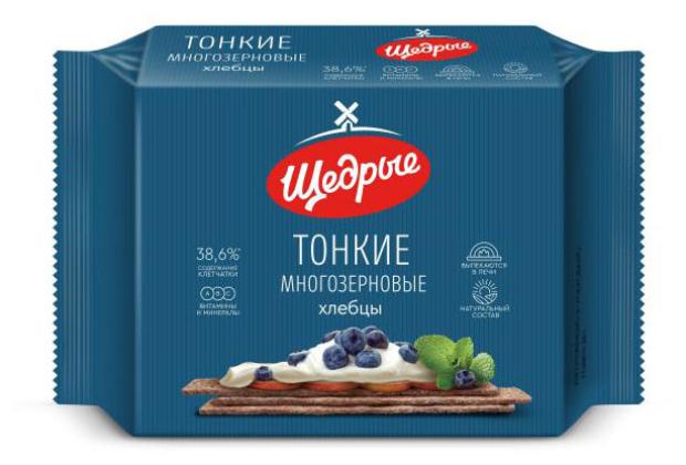 Хлебцы многозерновые Щедрые тонкие, 170 г