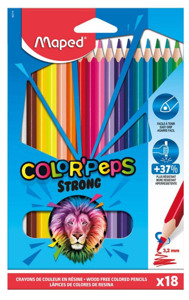 Карандаши цветные Maped Color Peps Strong, 18 цветов