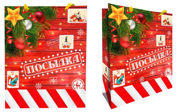 

Пакет подарочный Новый Год, 35x40 см