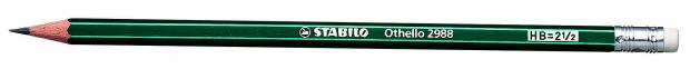 Карандаш чернографитный Stabilo HB с ластиком