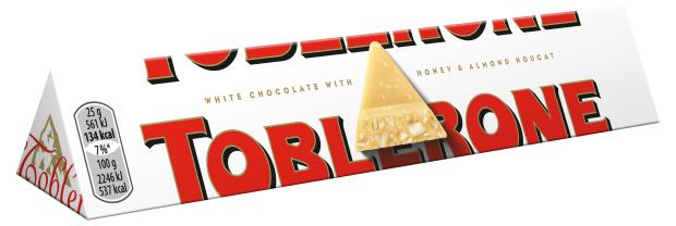 Шоколад Toblerone белый с медово-миндальной нугой, 100 г