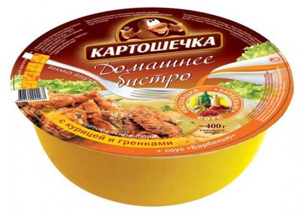 

Пюре «Картошечка» Большой Обед с курицей и гренками в термотарелке, 72 г