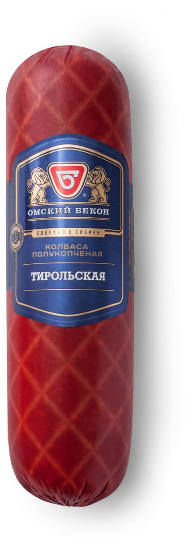 Колбаса полукопченая Омский Бекон Тирольская, 380 г