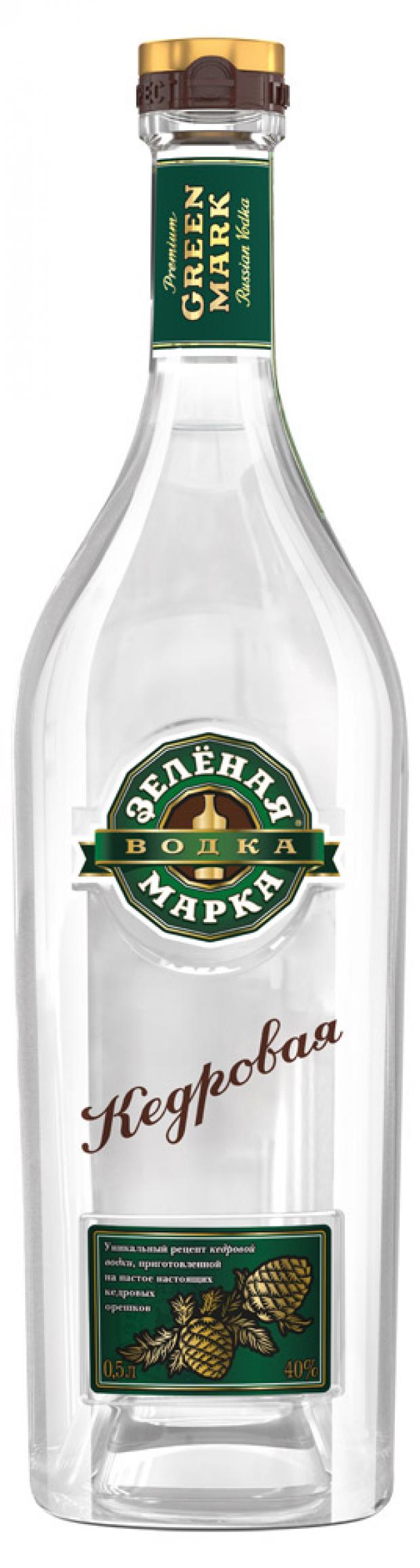 Водка Зеленая Марка Кедровая Россия, 0,5 л