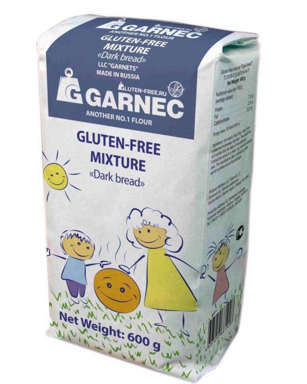 

Смесь для выпечки Garnec Темный хлеб без глютена, 600 г
