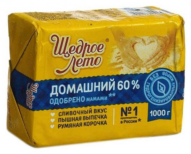 Маргарин Щедрое лето Домашний 60%, 1 кг