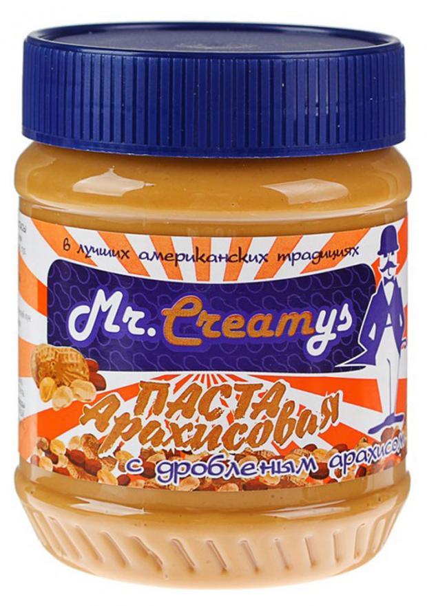 Паста арахисовая Mr.Creamys с дробленым арахисом, 340 г