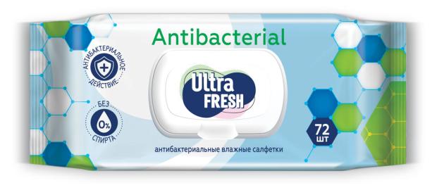 Влажные салфетки Ultra Fresh Антибактериальные, 72 шт