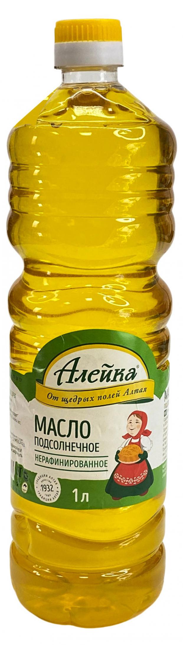 Масло подсолнечное Алейка нерафинированное, 1 л