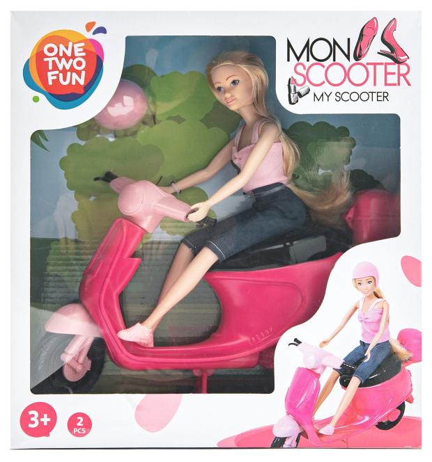 

Набор игровой ONE TWO FUN Кукла на скутере